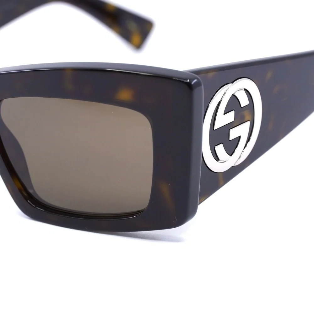 NWT Gucci GG1842S-002-53 Dark Havana 53mm Sunglasses